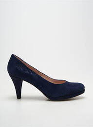 Pantofi cu toc țesătură satinată toc de 7 la 9 cm albastru DORKING femeie