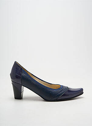 Pantofi cu toc material neted toc de 4 la 6 cm albastru GEO-REINO femeie