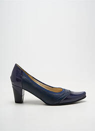 Pantofi cu toc material neted toc de 4 la 6 cm albastru GEO-REINO femeie