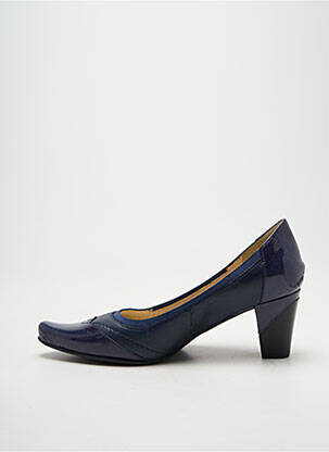 Pantofi cu toc material neted toc de 4 la 6 cm albastru GEO-REINO femeie