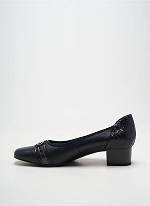 Pantofi cu toc țesătură satinată toc de 4 la 6 cm negru ARTIKA SOFT femeie