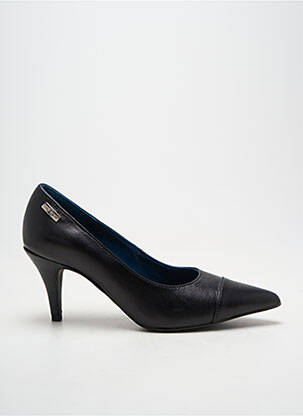 Pantofi cu toc țesătură satinată toc de 7 la 9 cm negru XAVIER DANAUD femeie