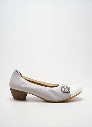 Pantofi cu toc cubanez toc de 4 la 6 cm gri HIRICA femeie