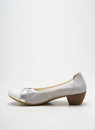 Pantofi cu toc cubanez toc de 4 la 6 cm gri HIRICA femeie