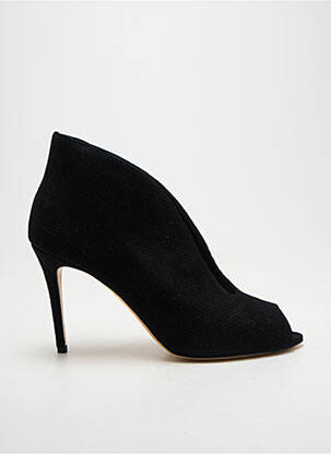 Pantofi cu toc talpă exterioară din piele toc de 7 la 9 cm negru GIANCARLO femeie