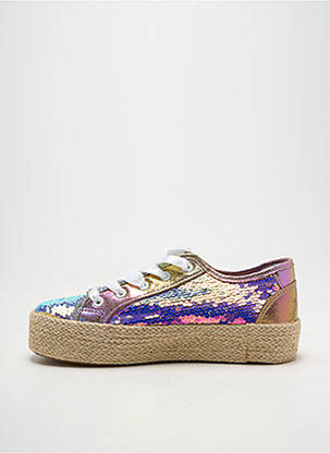 Espadrile țesătură satinată toc de 4 la 6 cm auriu CAFE NOIR femeie