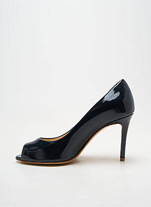 Pantofi cu toc material neted toc de 7 la 9 cm albastru GIANCARLO femeie