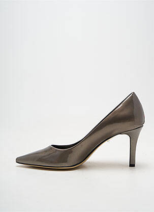 Pantofi cu toc material neted toc de 7 la 9 cm argintiu GIANCARLO femeie