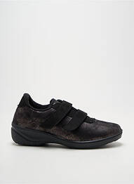 Adidași țesătură satinată toc de 4 la 6 cm negru ALFONSO femeie