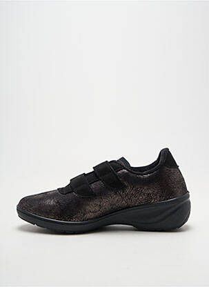 Adidași țesătură satinată toc de 4 la 6 cm negru ALFONSO femeie