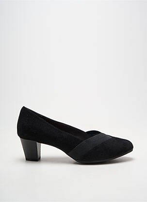 Pantofi cu toc toc pătrat toc de 4 la 6 cm negru JANA femeie
