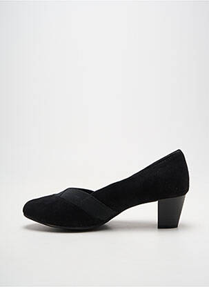 Pantofi cu toc toc pătrat toc de 4 la 6 cm negru JANA femeie