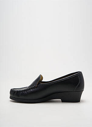 Mocasini material neted toc de 4 la 6 cm negru BOISSY femeie