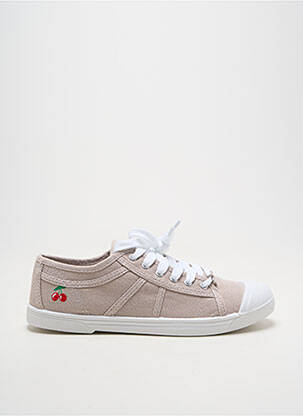 Adidași vârf rotund toc plat până la 3 cm bej LE TEMPS DES CERISES femeie