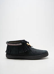 Botine/ghete vârf rotund toc plat până la 3 cm negru VICTORIA femeie