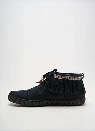 Botine/ghete vârf rotund toc plat până la 3 cm negru VICTORIA femeie