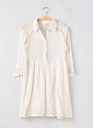 Rochie scurtă mâneci 3/4 mâneci 3/4 alb GRACE & MILA femeie