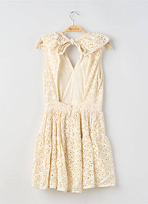Rochie scurtă mâneci scurte mâneci scurte bej STELLA & SUZIE femeie