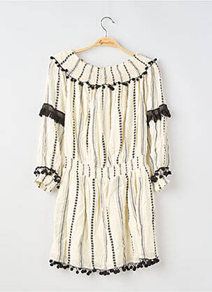 Rochie scurtă mâneci lungi mâneci lungi bej TULAROSA femeie