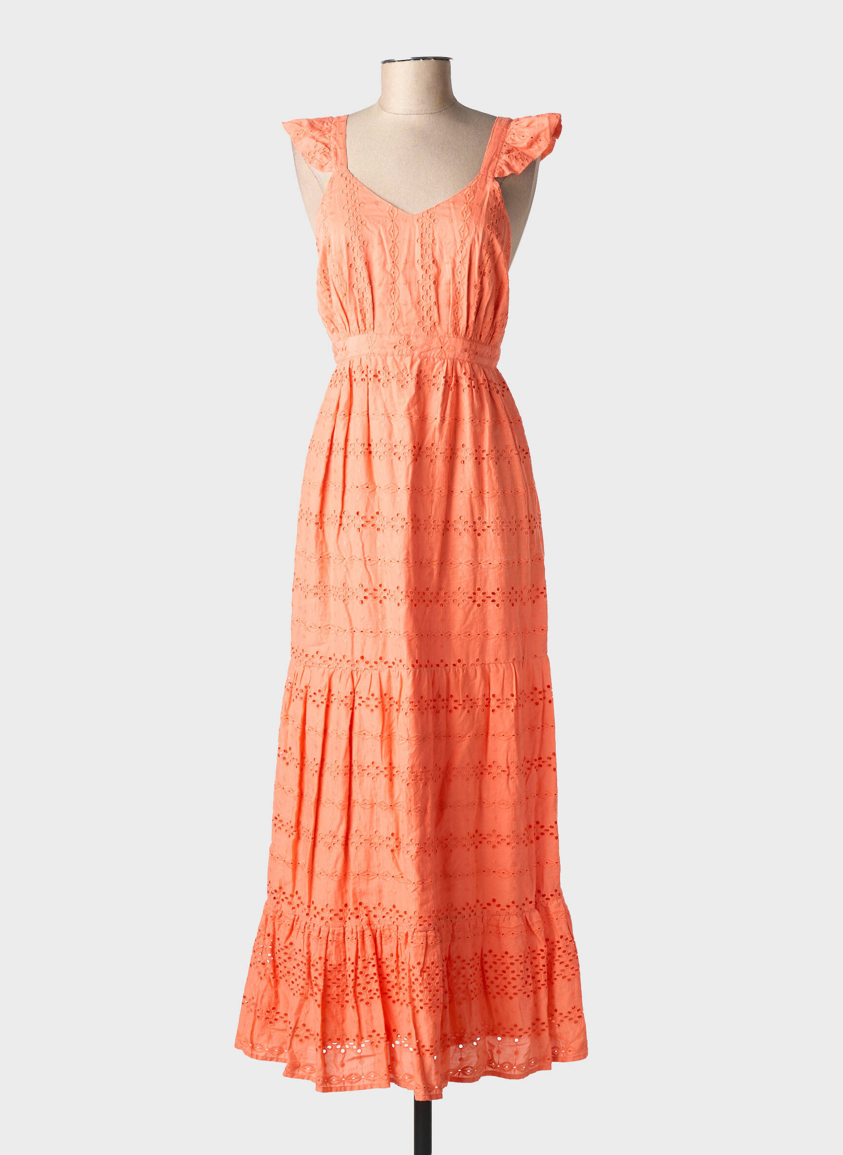 Rochie lungă fără mâneci fără mâneci portocalie STELLA & SUZIE femeie