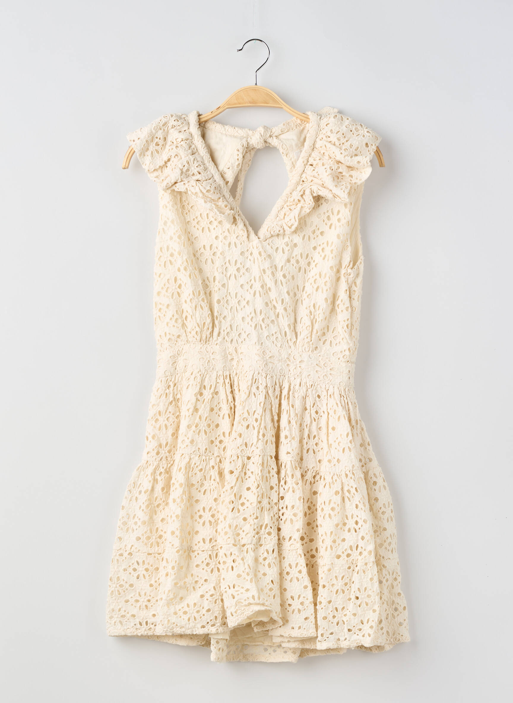 Rochie scurtă mâneci scurte mâneci scurte bej STELLA & SUZIE femeie