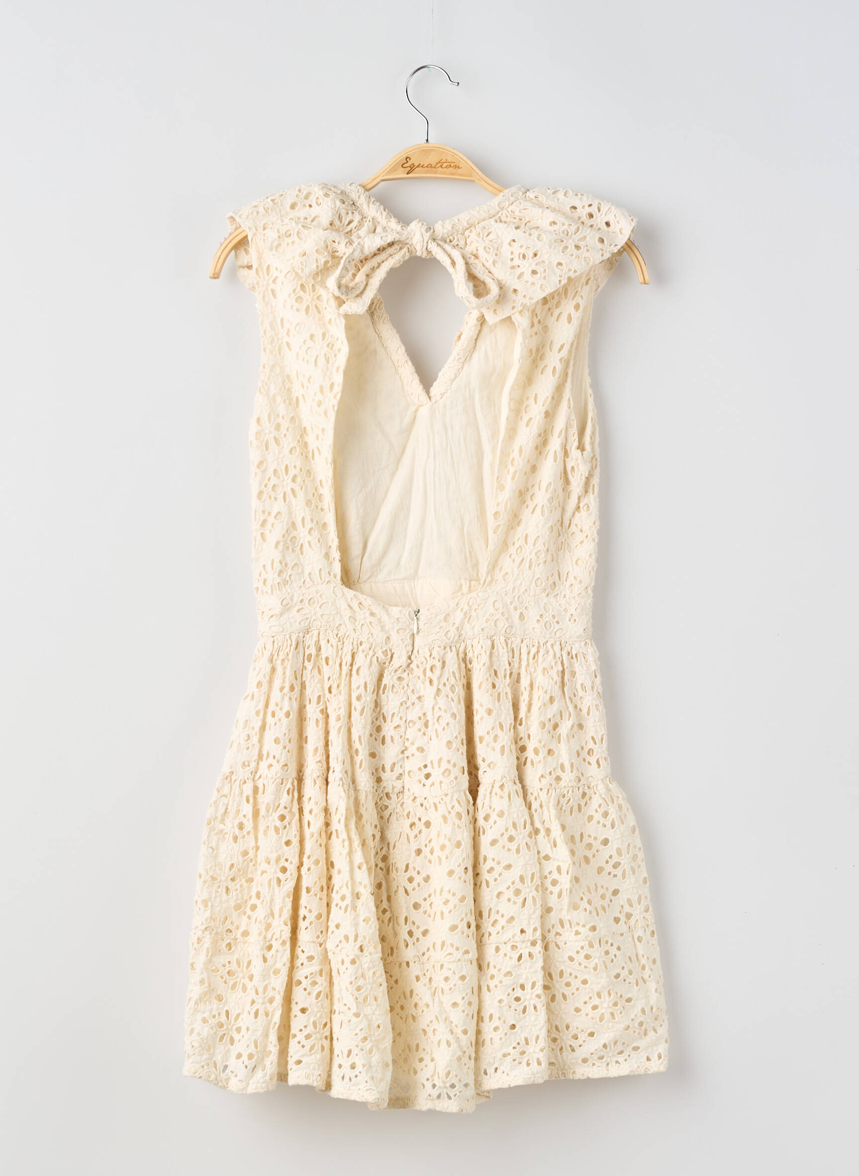 Rochie scurtă mâneci scurte mâneci scurte bej STELLA & SUZIE femeie