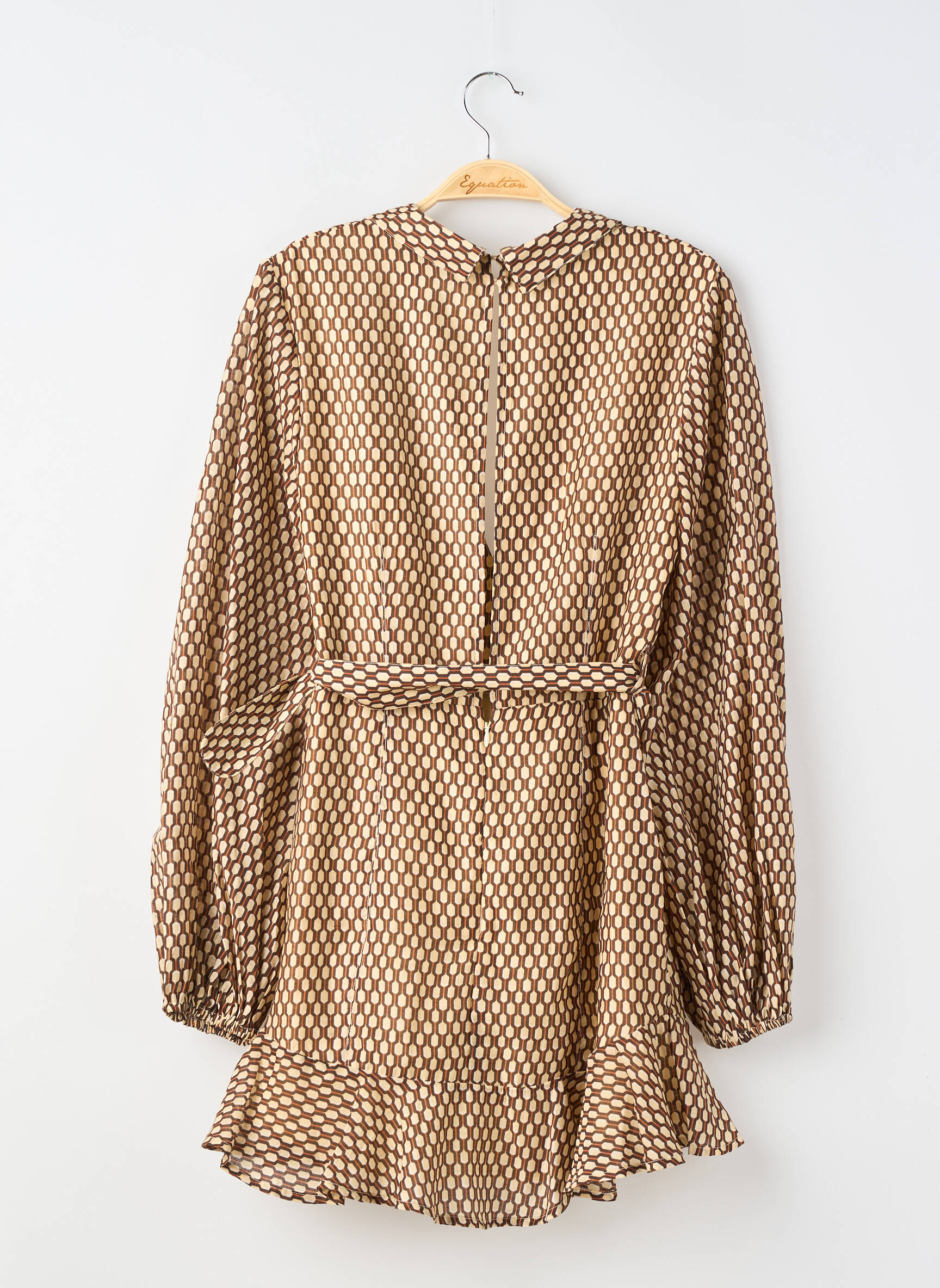 Rochie scurtă mâneci lungi mâneci lungi maro ASOS femeie