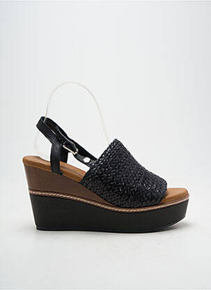 Sandale/pantofi decupați toc platformă toc de 7 la 9 cm negru CARMELA femeie