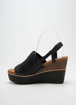 Sandale/pantofi decupați toc platformă toc de 7 la 9 cm negru CARMELA femeie