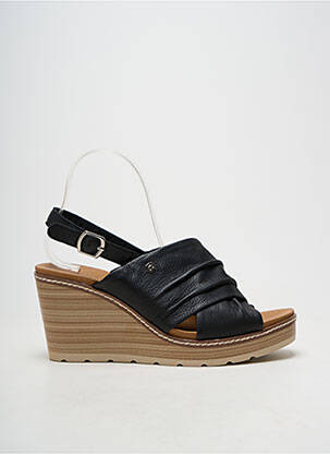 Sandale/pantofi decupați toc platformă toc de 7 la 9 cm negru CARMELA femeie