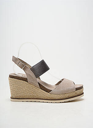 Espadrile închidere cu buclă(e) toc de 7 la 9 cm bej CARMELA femeie