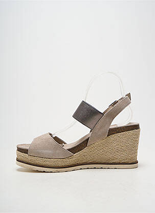 Espadrile închidere cu buclă(e) toc de 7 la 9 cm bej CARMELA femeie