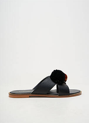 Mulete/saboți material neted toc plat până la 3 cm negru LOLLIPOPS femeie