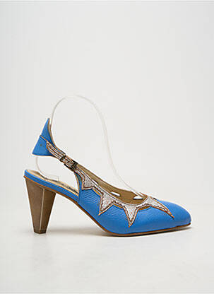 Pantofi cu toc închidere cu buclă(e) toc de 7 la 9 cm albastru FLY LONDON femeie
