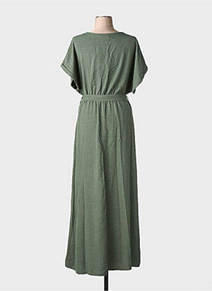 Rochie lungă mâneci scurte mâneci scurte verde GRACE & MILA femeie