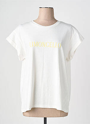 Tricou croială dreaptă mâneci scurte alb GRACE & MILA femeie