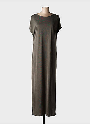 Rochie lungă mâneci scurte mâneci scurte verde GRACE & MILA femeie