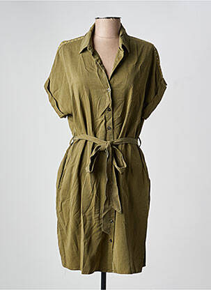 Rochie midi mâneci scurte mâneci scurte verde FREEMAN T.PORTER femeie
