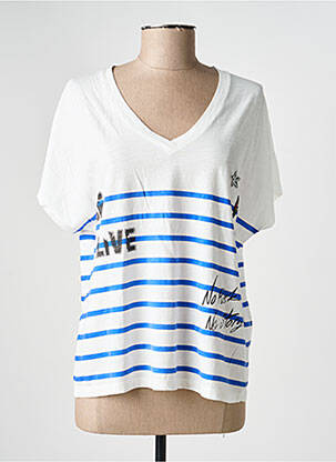 Tricou croială dreaptă mâneci scurte alb FREEMAN T.PORTER femeie