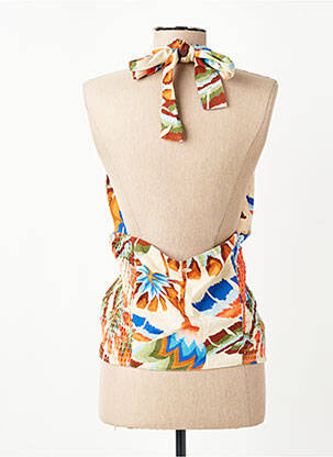 Top imprimeu fantezie fără mâneci bej FREEMAN T.PORTER femeie