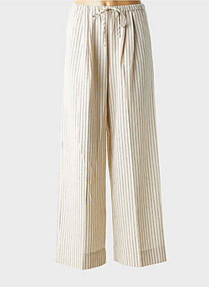 Pantalon larg buzunare bej GRACE & MILA femeie