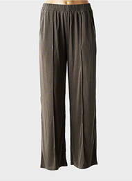 Pantalon drept talie elastică verde GRACE & MILA femeie