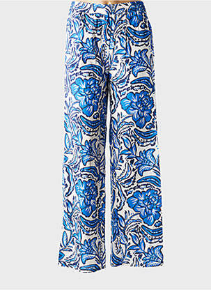 Pantalon drept talie elastică albastru C'EST BEAU LA VIE femeie