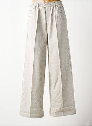 Pantalon evazat talie elastică bej GRACE & MILA femeie