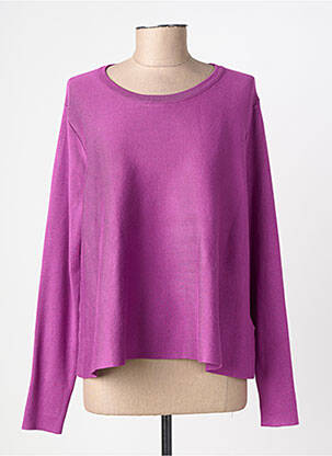 Pulover croială dreaptă mâneci lungi violet COMPAÑIA FANTASTICA femeie