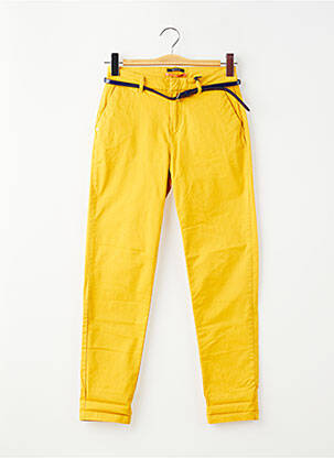Pantalon chino țesătură poplin mărime normală galben SCOTCH & SODA femeie
