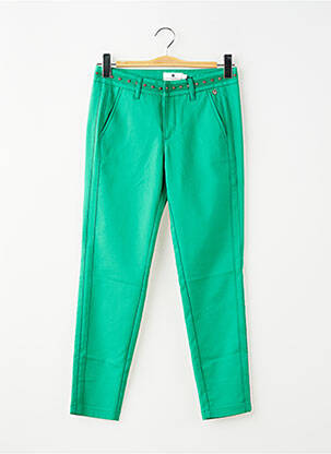 Pantalon chino închidere cu fermoar sub clapetă cu nasturi mărime normală verde FREEMAN T.PORTER femeie