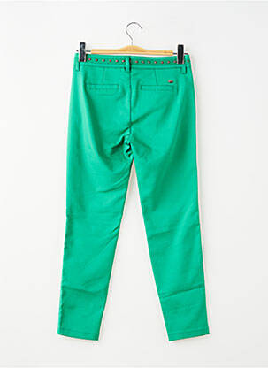 Pantalon chino închidere cu fermoar sub clapetă cu nasturi mărime normală verde FREEMAN T.PORTER femeie