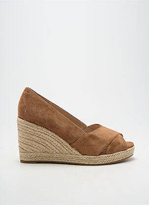 Espadrile vârf deschis toc de 7 la 9 cm maro VANESSA WU femeie