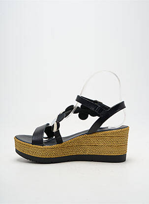 Espadrile închidere cu buclă(e) toc de 7 la 9 cm negru REQINS femeie
